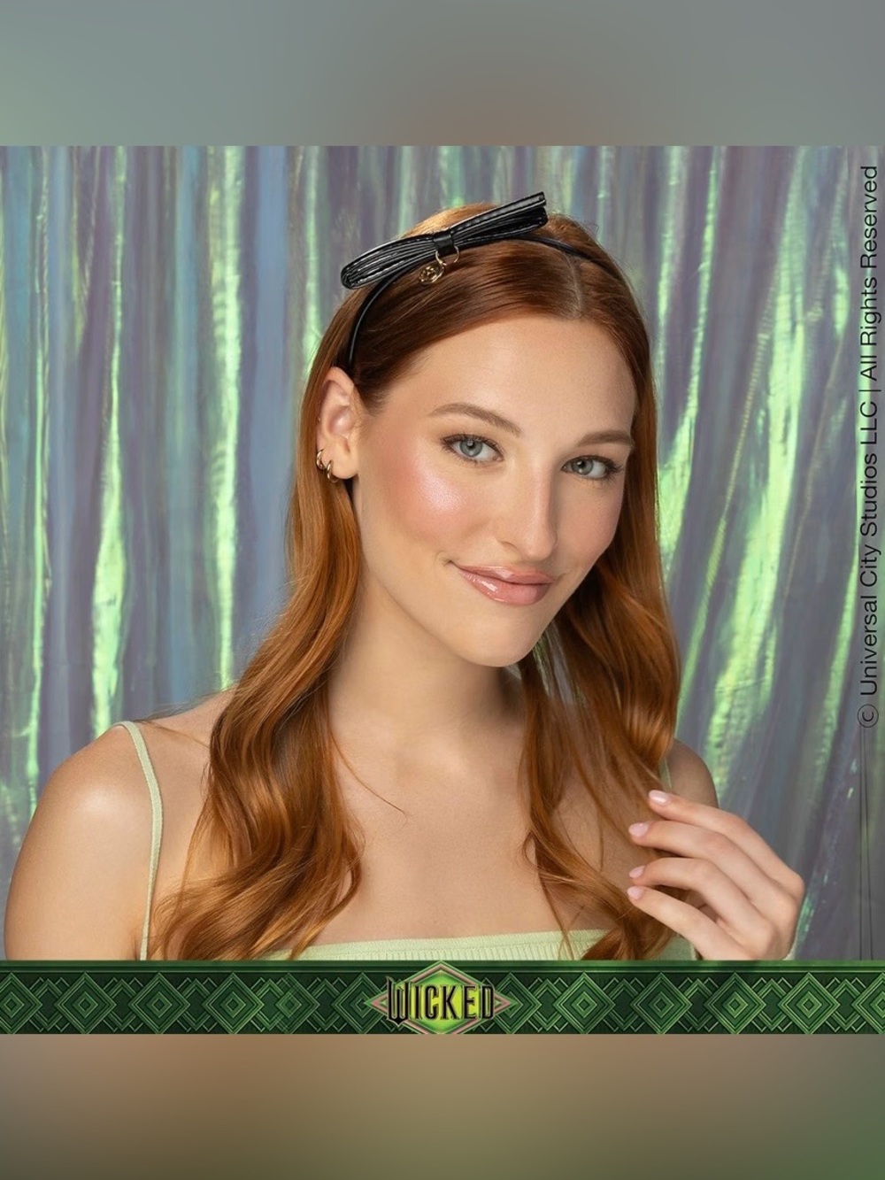 Wicked Elphaba Bow Headband & Twist Scrunchie Set Scünci Conair 2Pc NIP - Picture 3 of 7